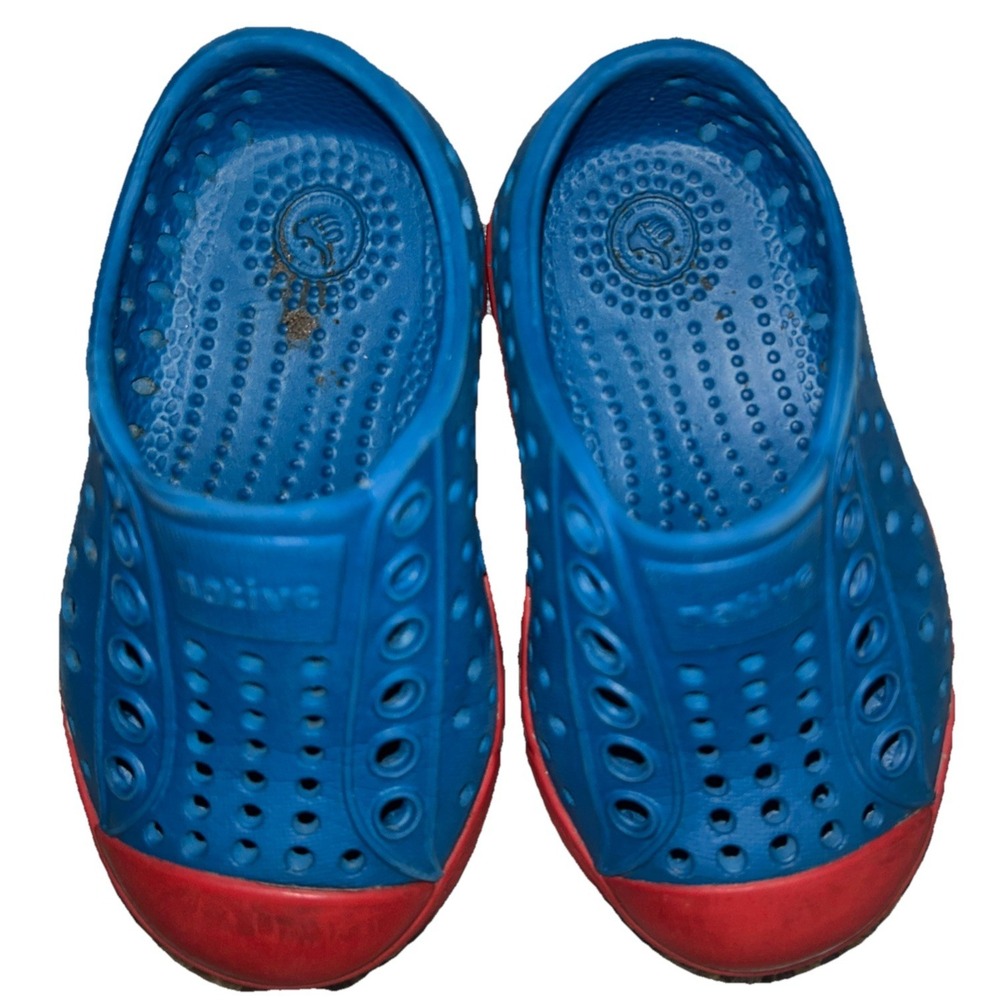 Native Jefferson Toddler C4 Boy/Girl Unisex Blue/Red Water Play Shoes